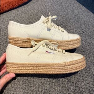Superga Women's Cream Espadrille Sneakers